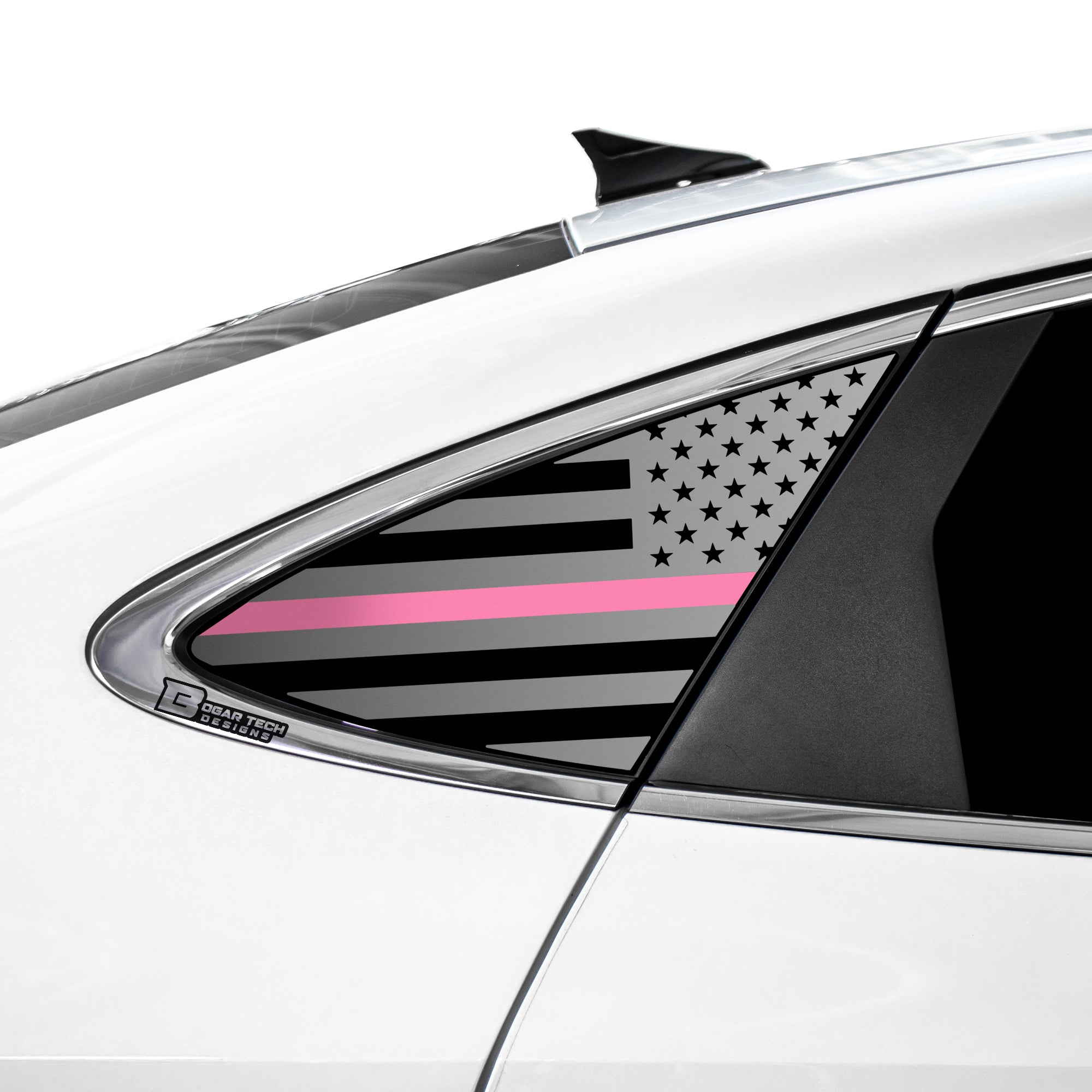 Quarter Window American Flag Vinyl Decal Stickers Fits Hyundai Sonata 2020 - 2025 - Bogar Tech Designs
