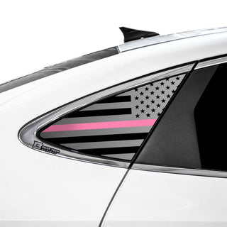 Buy thin-pink-line Quarter Window American Flag Vinyl Decal Stickers Fits Hyundai Sonata 2020 2021 2022 2023