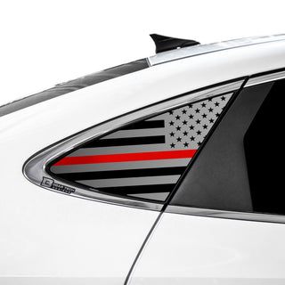 Buy thin-red-line Quarter Window American Flag Vinyl Decal Stickers Fits Hyundai Sonata 2020 2021 2022 2023