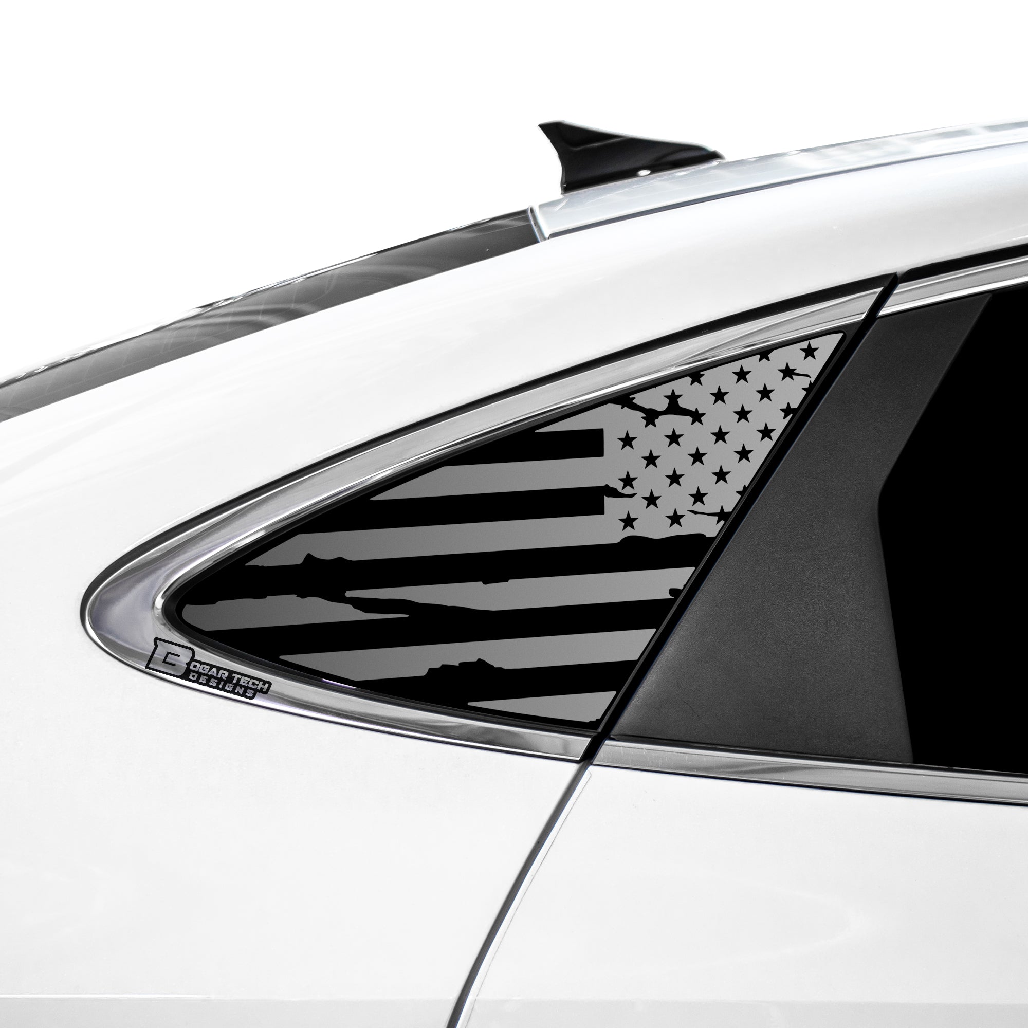 Quarter Window American Flag Vinyl Decal Stickers Fits Hyundai Sonata 2020 - 2025 - Bogar Tech Designs