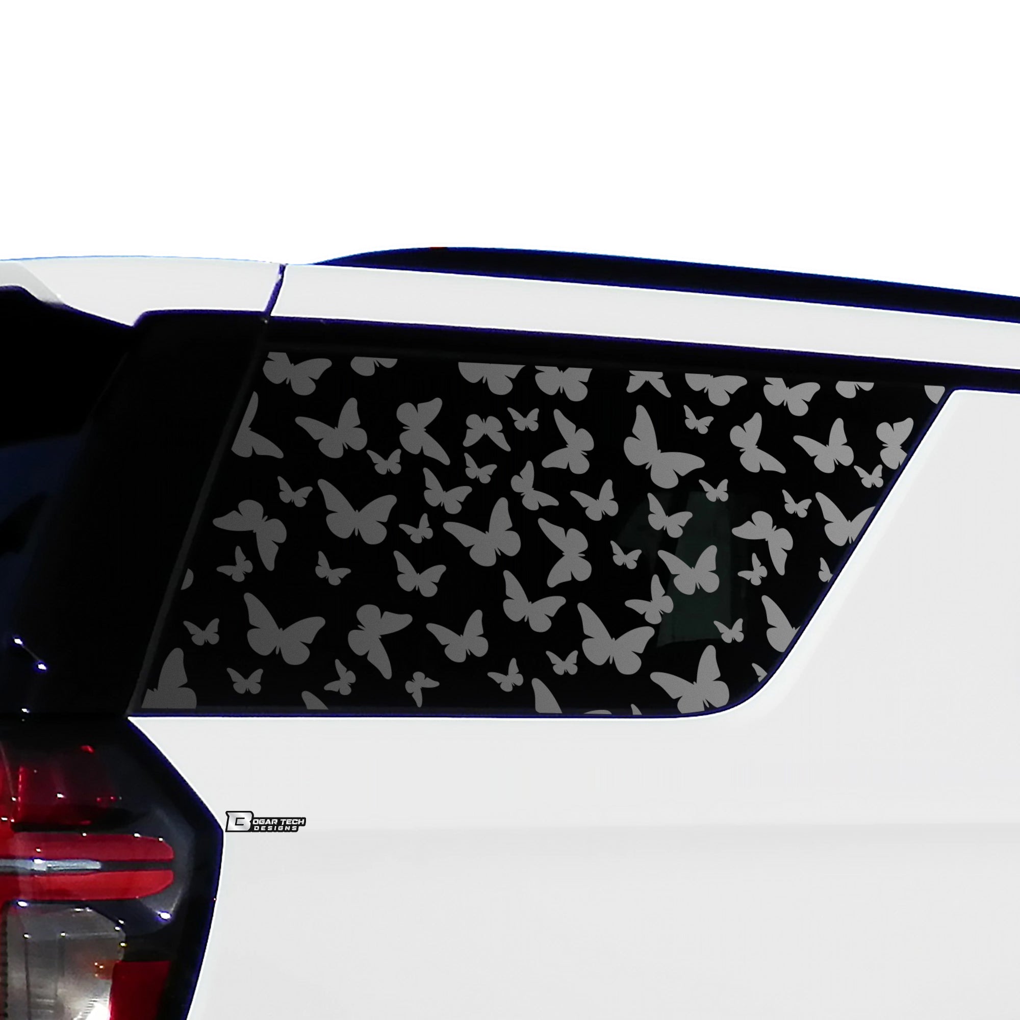 Precut Leopard Cheetah Cow Star Hearts Paws Butterfly Window Decal Stickers Fits Chevy Tahoe Yukon 2021 2022 2023 2024 2025 - Bogar Tech Designs
