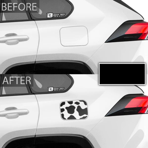 Precut Cow Print Rear Side Quarter Window & Fuel Gas Door Decal Stickers Fits Toyota Rav4 2019-2022 - Tint, Paint Protection, Decals & Accessories for your Vehicle online - Bogar Tech Designs