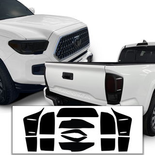 Full Tint Kit Precut Smoked Vinyl Tint Kit Film Overlay Fits Toyota Tacoma 2016-2023 - Tint, Paint Protection, Decals & Accessories for your Vehicle online - Bogar Tech Designs