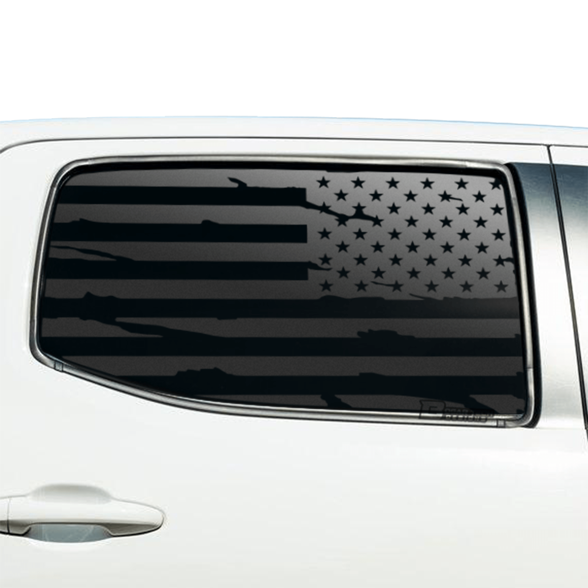 Rear Middle and Side Window American Flag Vinyl Decal Stickers Fits Toyota Tacoma 2016 - 2023 - Bogar Tech Designs