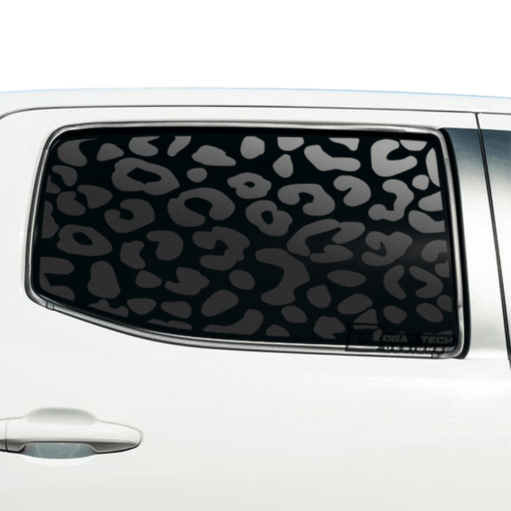 Precut Rear Middle Window and Side Window Leopard Cow Print Vinyl Decal Fits Toyota Tacoma 2016 - 2023 - Bogar Tech Designs