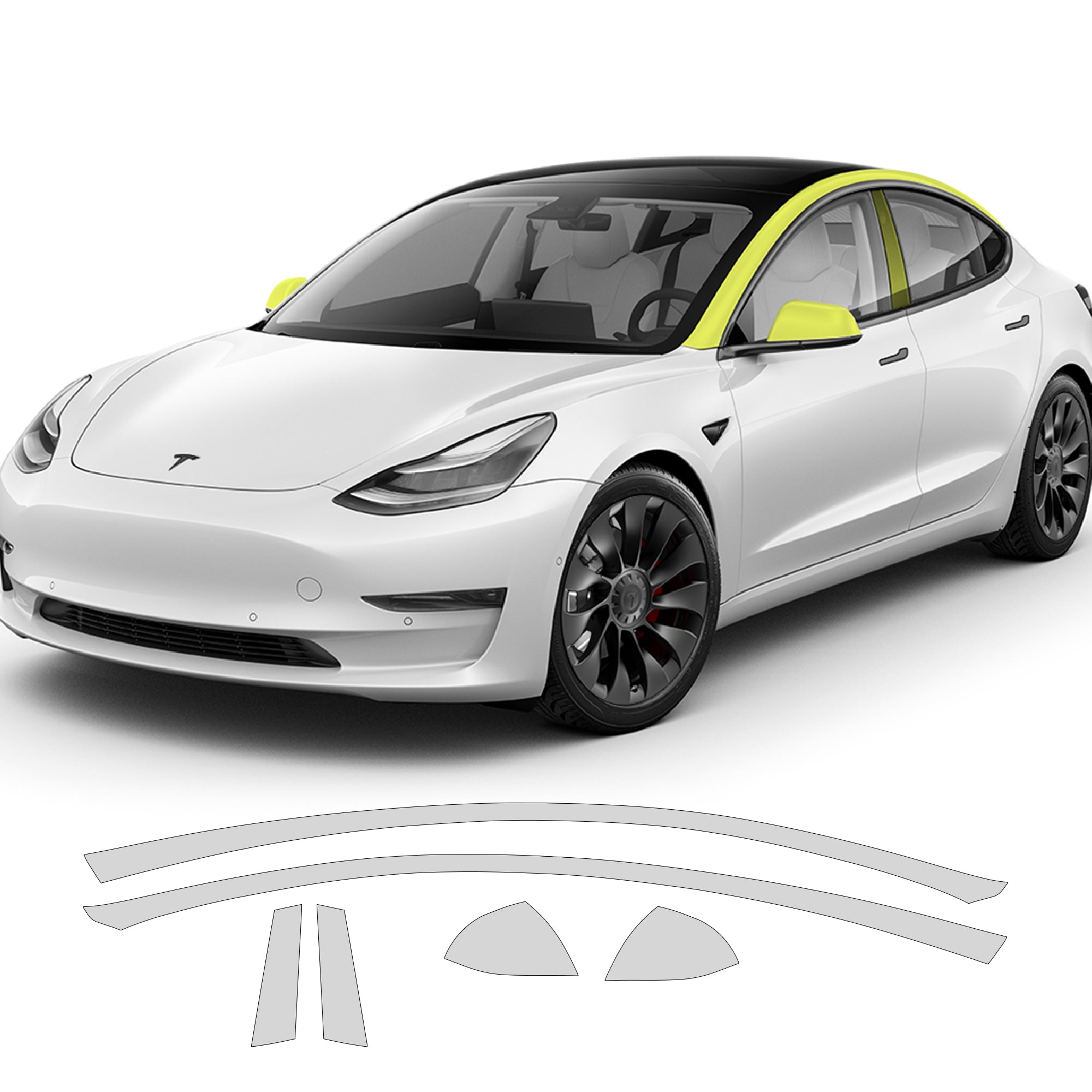 3M PRO Series Paint Protection Film Kit – Tesla Model 3 2017-2023 PreCut Clear PPF (Front)