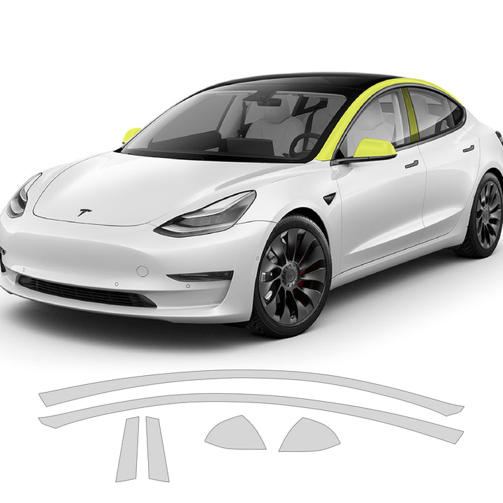 Precut Paint Protection Film Clear Bra PPF Decal Film Kit Cover Fits Tesla Model 3 2017 2018 2019 2020 2021 2022 2023 - Bogar Tech Designs