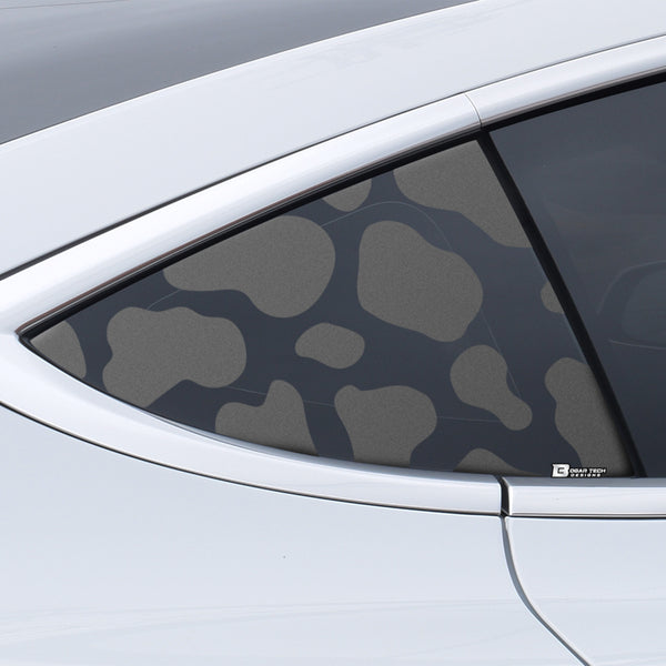 Precut Quarter Window Cow Print Vinyl Decal Sticker Fits Tesla Model 3