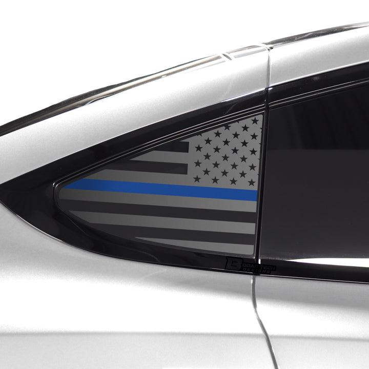 Quarter Window American Flag Vinyl Decal Stickers Fits Tesla Model X - Bogar Tech Designs