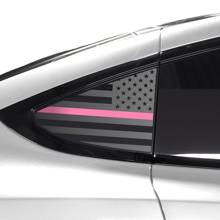 Quarter Window American Flag Vinyl Decal Stickers Fits Tesla Model X - Bogar Tech Designs