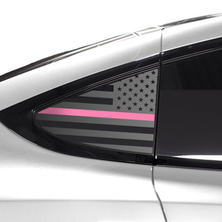 Buy thin-pink-line Quarter Window American Flag Vinyl Decal Stickers Fits Tesla Model X