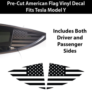 Quarter Window American Flag Vinyl Decal Fits Tesla Model Y - Tint, Paint Protection, Decals & Accessories for your Vehicle online - Bogar Tech Designs