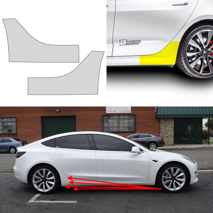 Precut Paint Protection Film Clear Bra PPF Decal Film Kit Cover Fits Tesla Model 3 2017 2018 2019 2020 2021 2022 2023 - Bogar Tech Designs