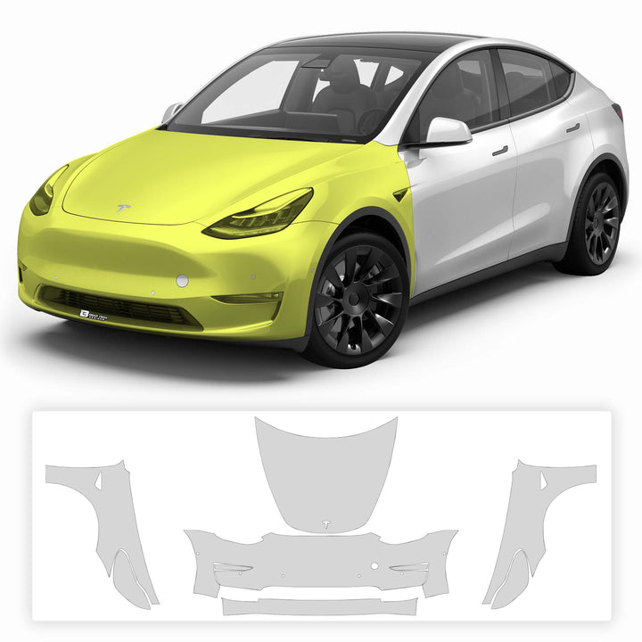 Fits Tesla Model Y 2020 - 2024 Precut Paint Protection Film Clear Bra PPF Decal Film Kit Cover - Bogar Tech Designs