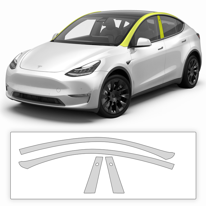 Fits Tesla Model Y 2020 - 2024 Precut Paint Protection Film Clear Bra PPF Decal Film Kit Cover - Bogar Tech Designs