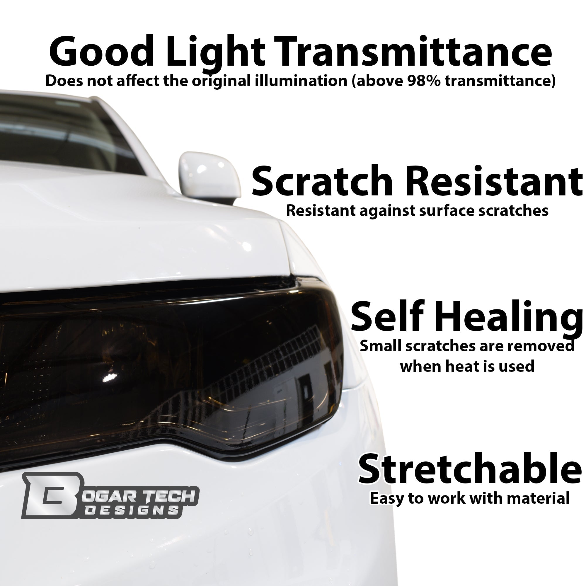 Full Headlight Taillight Precut Smoked PPF Tint Kit Film Overlay Fits Dodge Ram 2019 - 2022 - Bogar Tech Designs