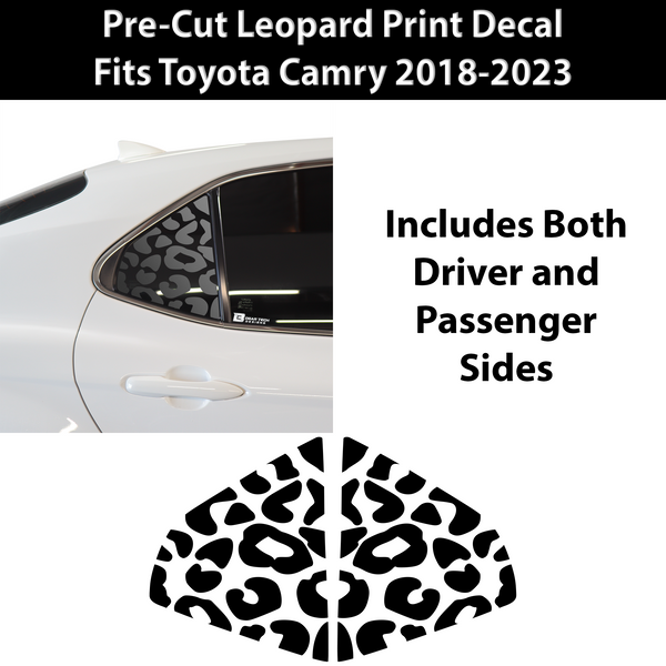 Cow and Leopard Print Animal Decal Rear Side Quarter Window Precut Fits Toyota Camry 2018-2023 - Tint, Paint Protection, Decals & Accessories for your Vehicle online - Bogar Tech Designs