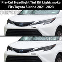 Full Headlight Taillight Precut Smoked PPF Tint Kit Film Overlay Fits Toyota Sienna 2021 2022 2023