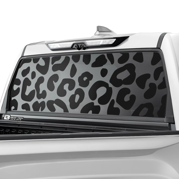 Animal Leopard Cheetah Rear Window Windsshield Vinyl Decal Stickers Fits Toyota Tundra 2022 2023 - Bogar Tech Designs
