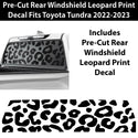 Animal Leopard Cheetah Rear Window Windsshield Vinyl Decal Stickers Fits Toyota Tundra 2022 2023