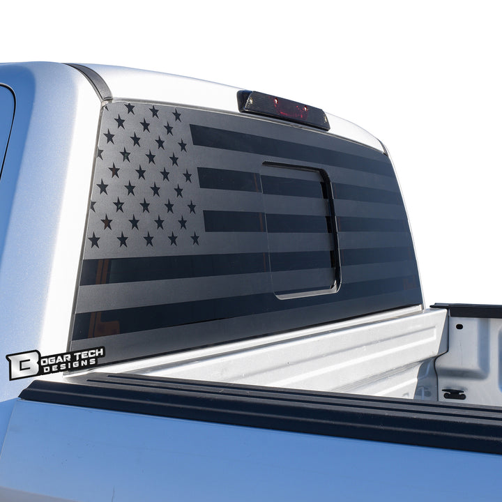 American Flag Truck SUV Car Vinyl Decal Sticker for Rear Back Window and Tailgate - Bogar Tech Designs