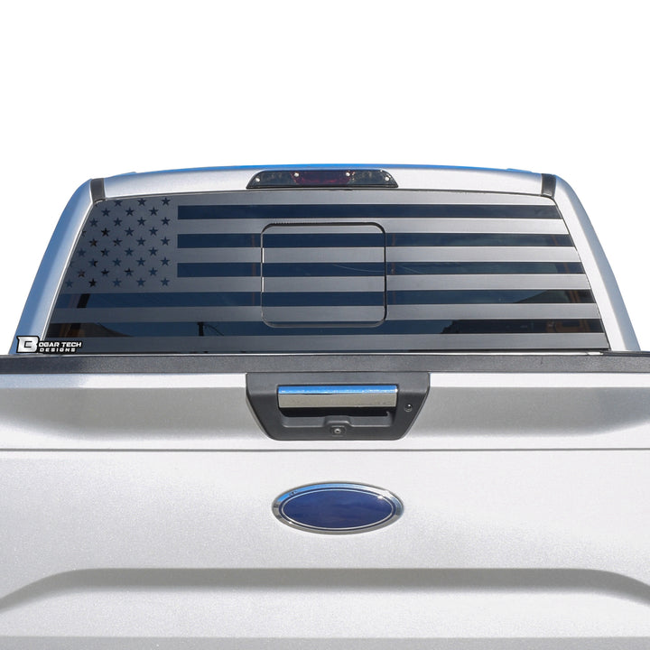American Flag Truck SUV Car Vinyl Decal Sticker for Rear Back Window and Tailgate - Bogar Tech Designs