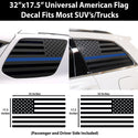 Universal Fit American Flag 3rd Quarter Window Decal Stickers Compatible with Most SUV'S and Trucks - Tint, Paint Protection, Decals & Accessories for your Vehicle online - Bogar Tech Designs