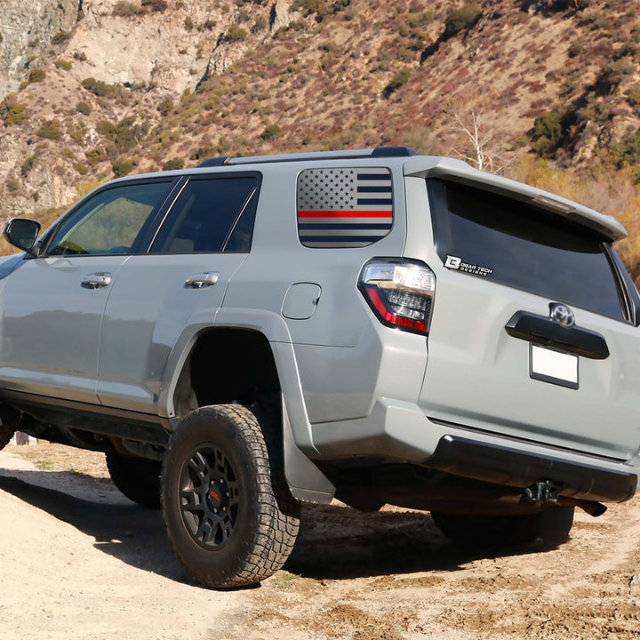 Universal Fit American Flag 3rd Quarter Window Decal Sticker Compatible with Most SUV'S and Trucks - Bogar Tech Designs