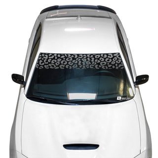 Universal Fit Animal Leopard Cheetah Print Front Windshield Visor Window Decal Stickers Fits Most Vehicles - Bogar Tech Designs