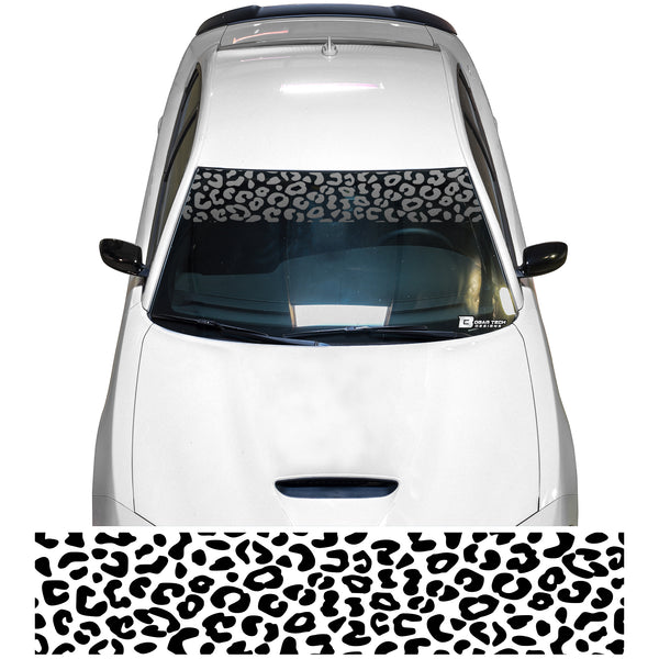Precut Quarter Window Leopard Print Vinyl Decal Sticker Fits Tesla