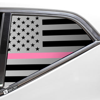 Buy thin-pink-line Quarter Window American Flag Vinyl Decal Stickers Fits Volvo XC40 2019-2023