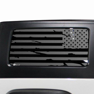 Precut American Flag Rear Side Quarter Window Decal Stickers Fits 2 Door Jeep Wrangler JK 2007-2017 - Tint, Paint Protection, Decals & Accessories for your Vehicle online - Bogar Tech Designs