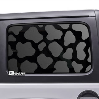 Precut Cow Print Rear Side Quarter Window Decal Stickers Fits The 4 Door Jeep Wrangler JLU 2018-2022 - Tint, Paint Protection, Decals & Accessories for your Vehicle online - Bogar Tech Design