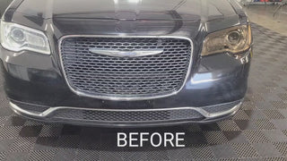 Vinyl Chrome Delete Sides Front Rear Bumper Trim Blackout Decal Stickers Overlay Film Fits Chrysler 300 2015-2023