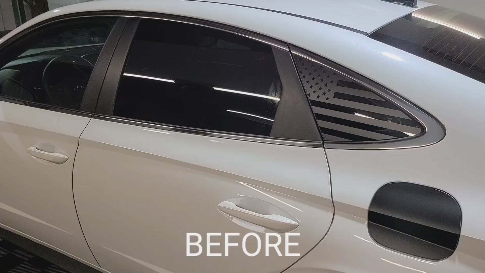 Side Window Grille Vinyl Chrome Delete Trim Blackout Decal Stickers Overlay Film Fits Hyundai Sonata 2020-2025